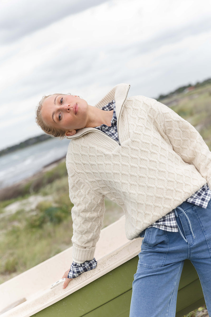 Frances Windbreaker - Chalk Melange