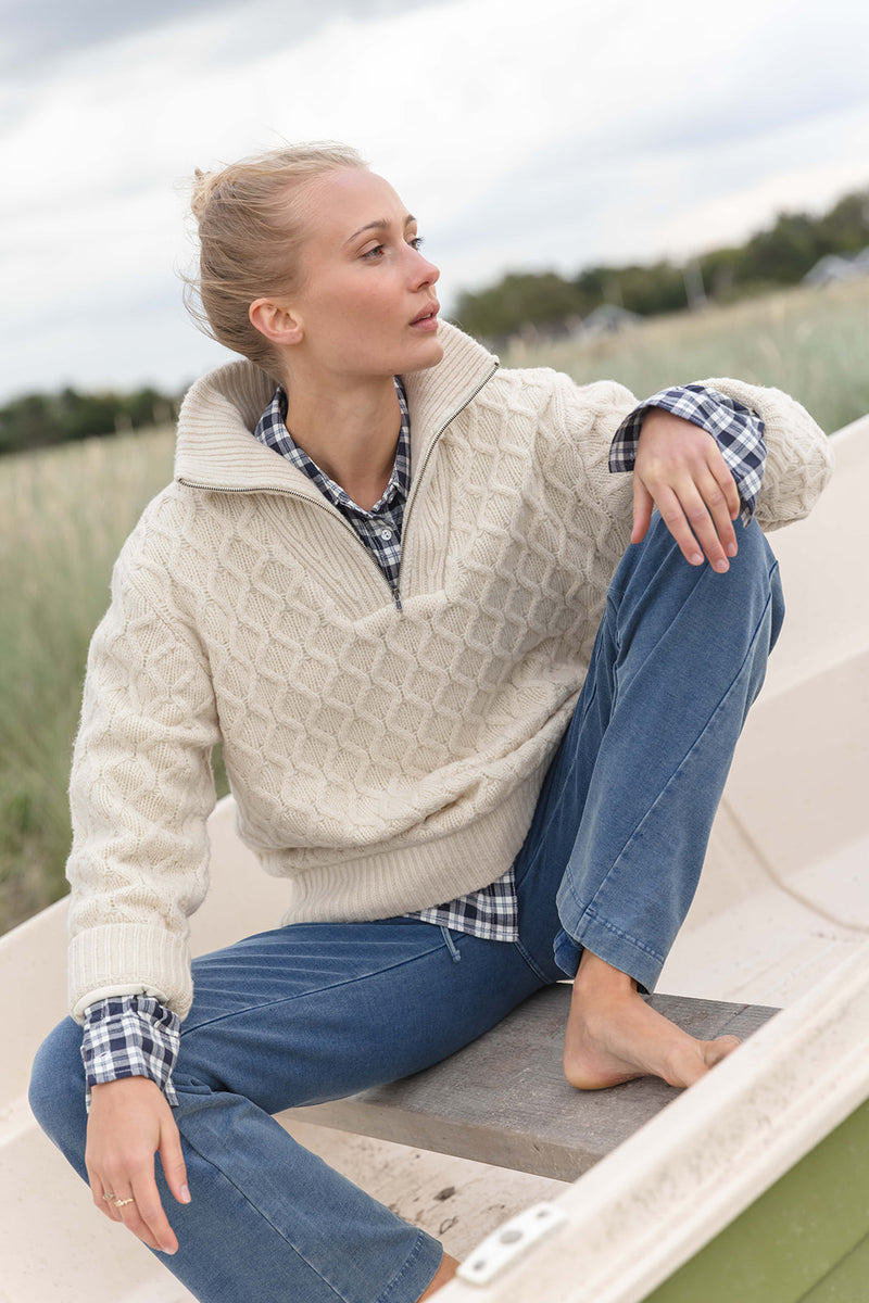 Frances Windbreaker - Chalk Melange