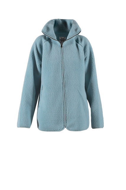 Aria Teddy Fleece Jacket - Ice Blue