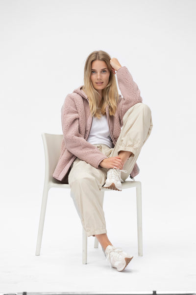 Arven teddyfleece Jacket - Smoked Powder