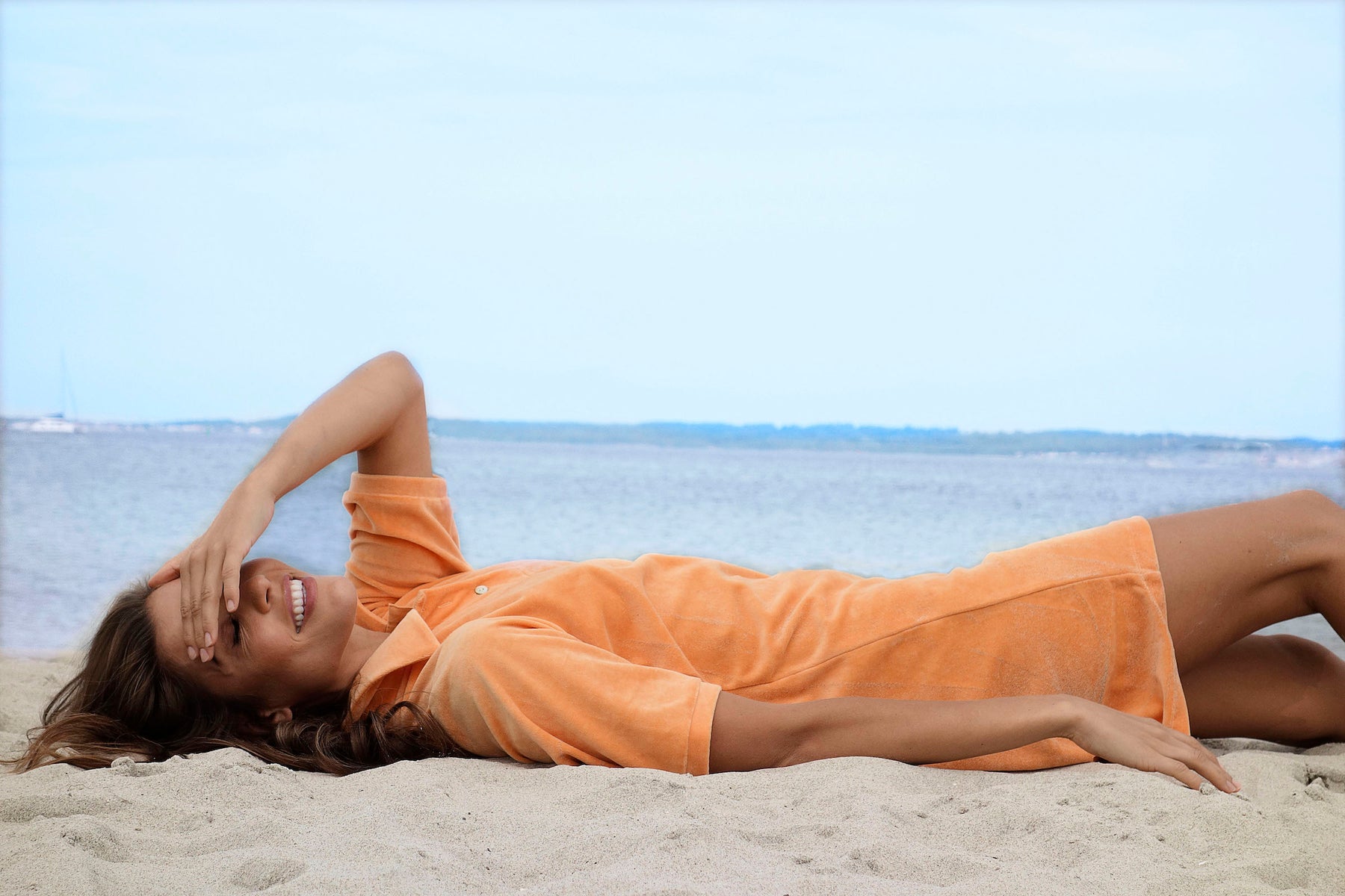 Birka Velvet Dress - Sunrise