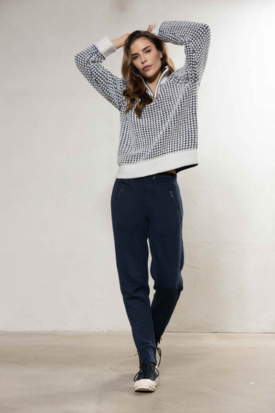 Camille Quilt Pants - New Navy