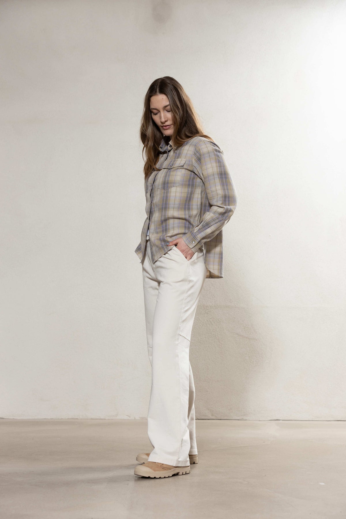 Carol Jersey Pants - Ecru