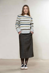 Charleen Stretch Skirt - Dusty Brown