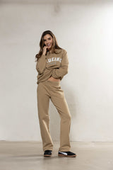 Christa Logo Crewneck Sweat - Camel