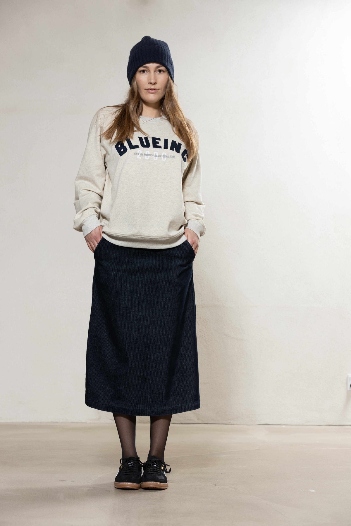 Charleen Stretch Skirt - New Navy