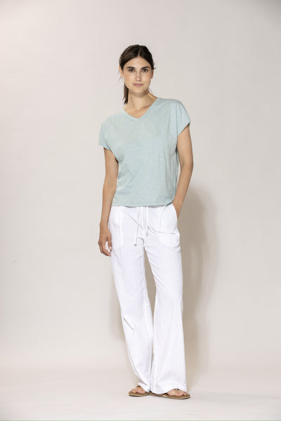 Lydia Flamé Tee - Aqua