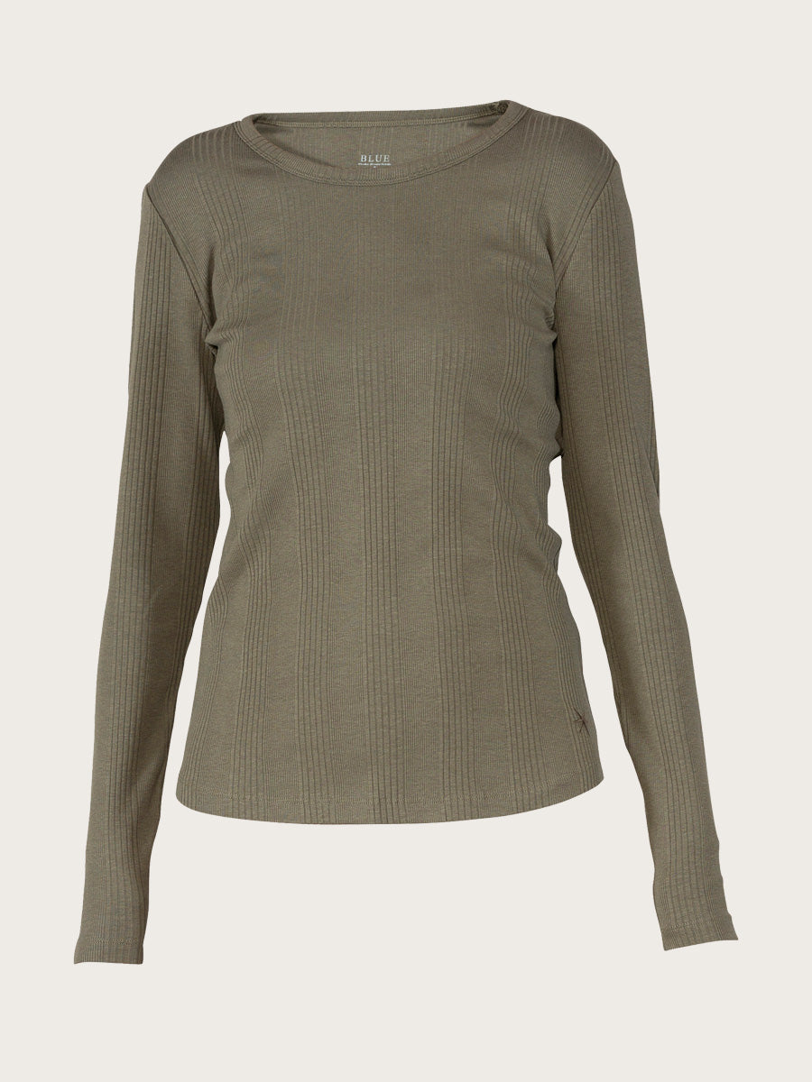 Drude Rib Tee - Dusty Olive