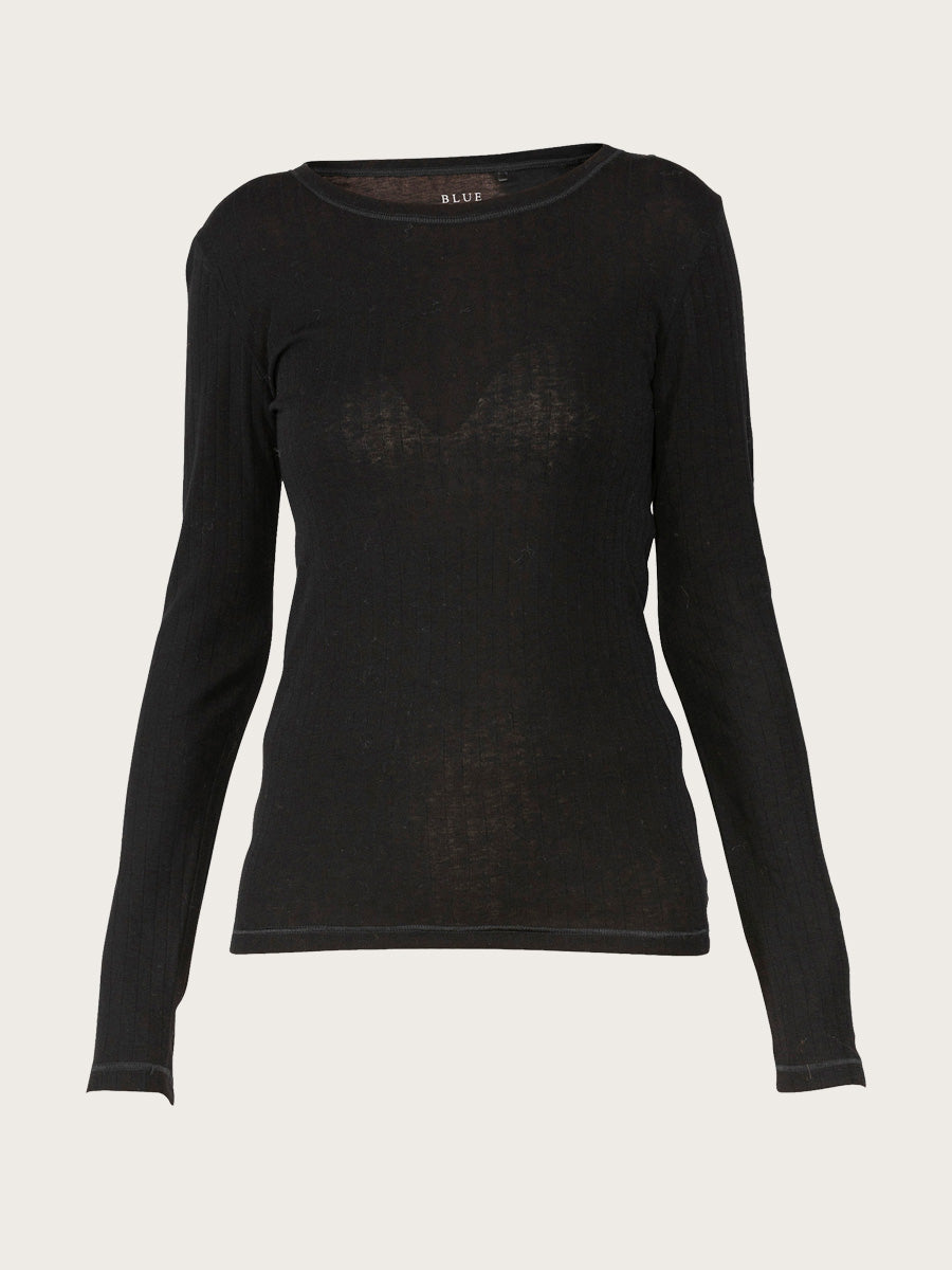 Gunver Rib Tee - Black