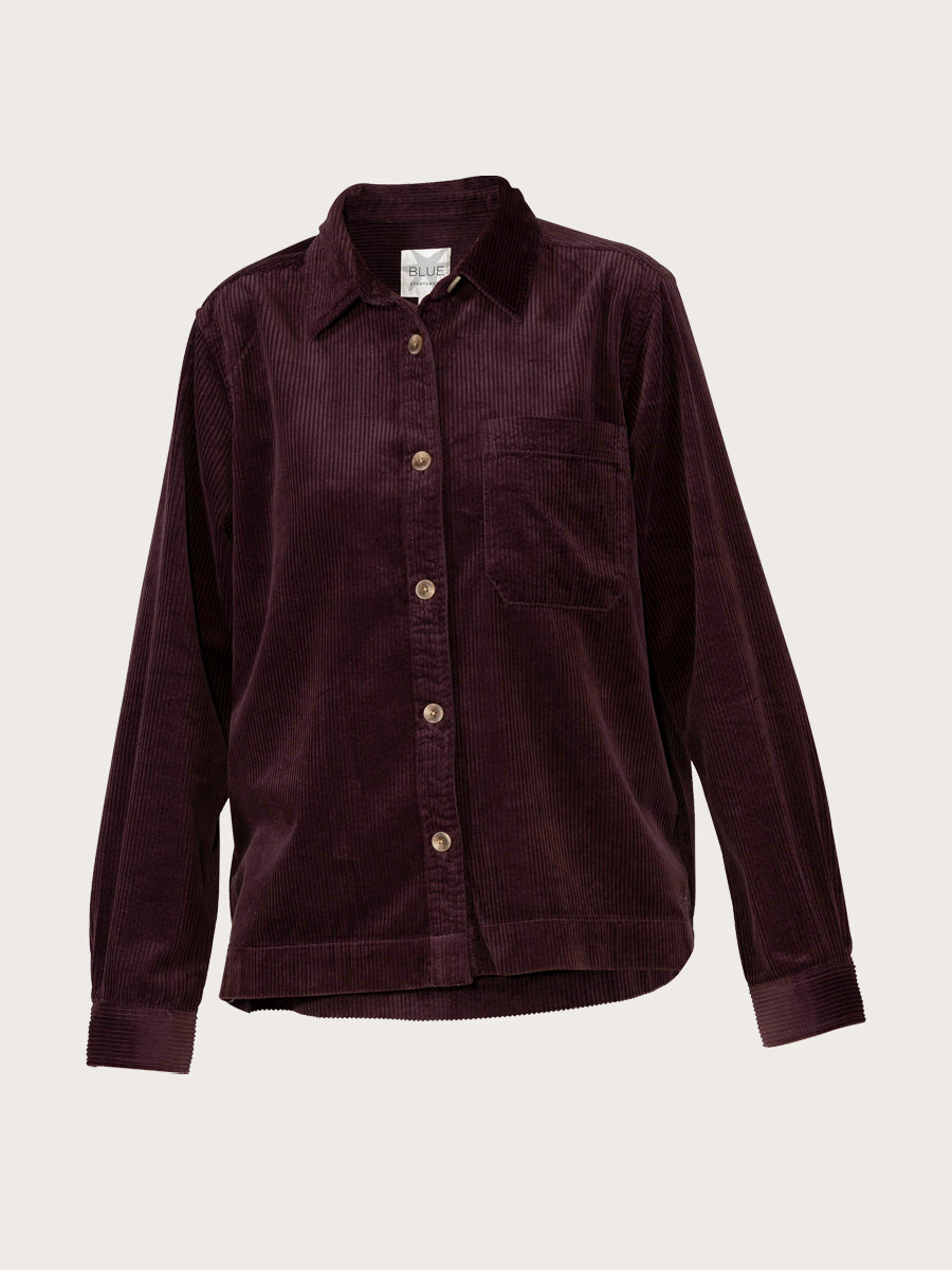 Gas Corduroy Shirt - Aubergine