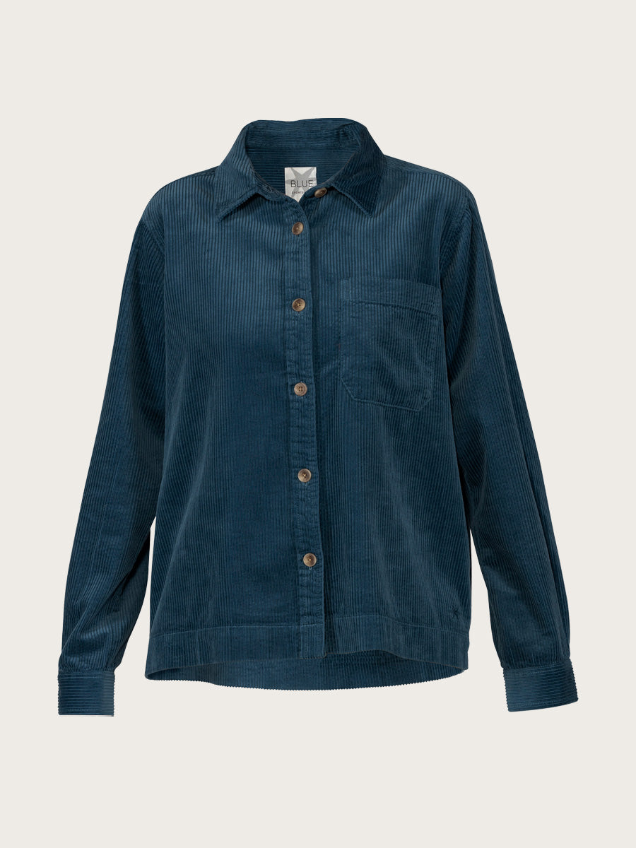 Gas Corduroy Shirt - Seaport Navy