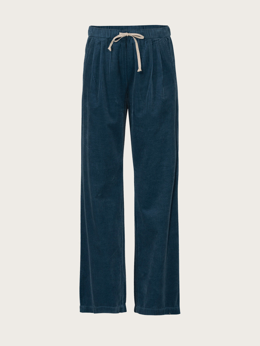 Gillian Corduroy Trousers - Seaport Navy
