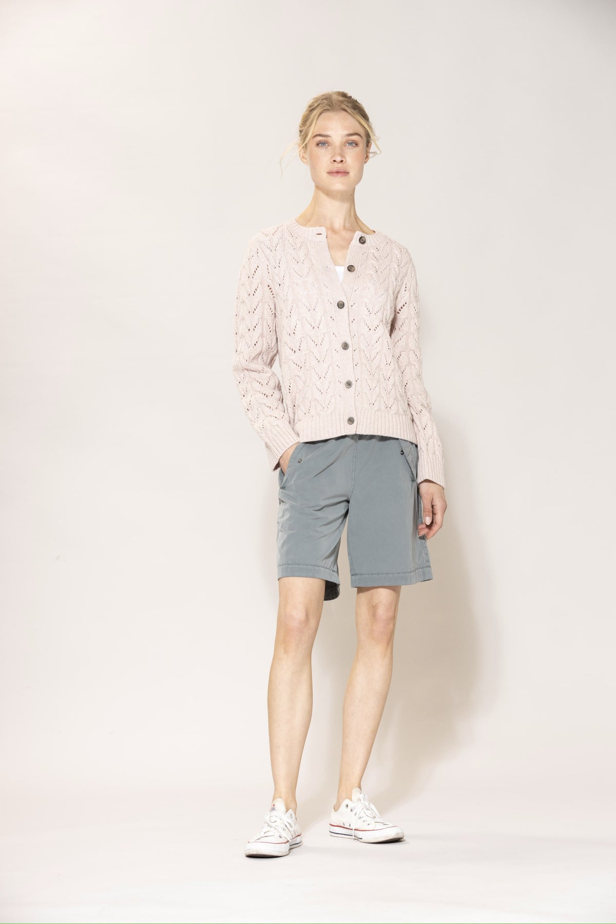 Lotus Cardigan Knit - Soft Rose