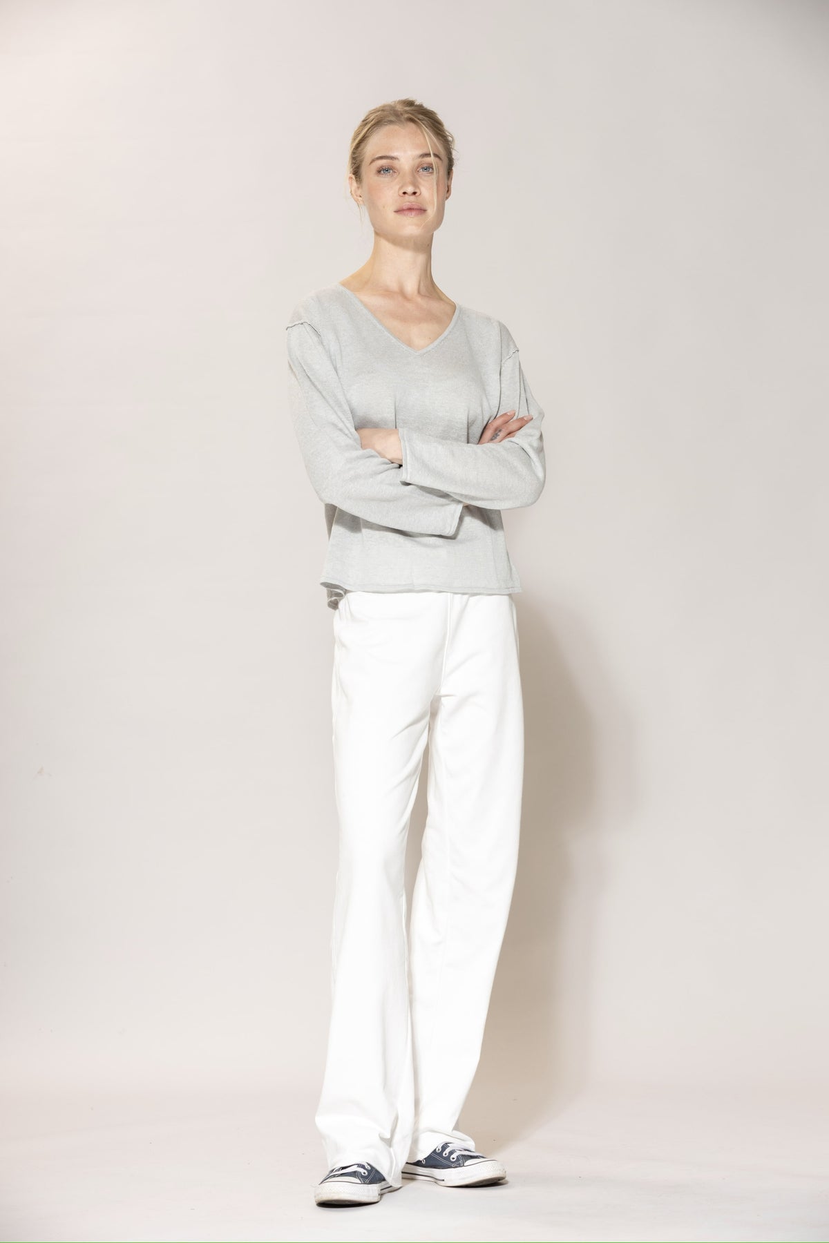 Lea Linen Knit - Grey Mist