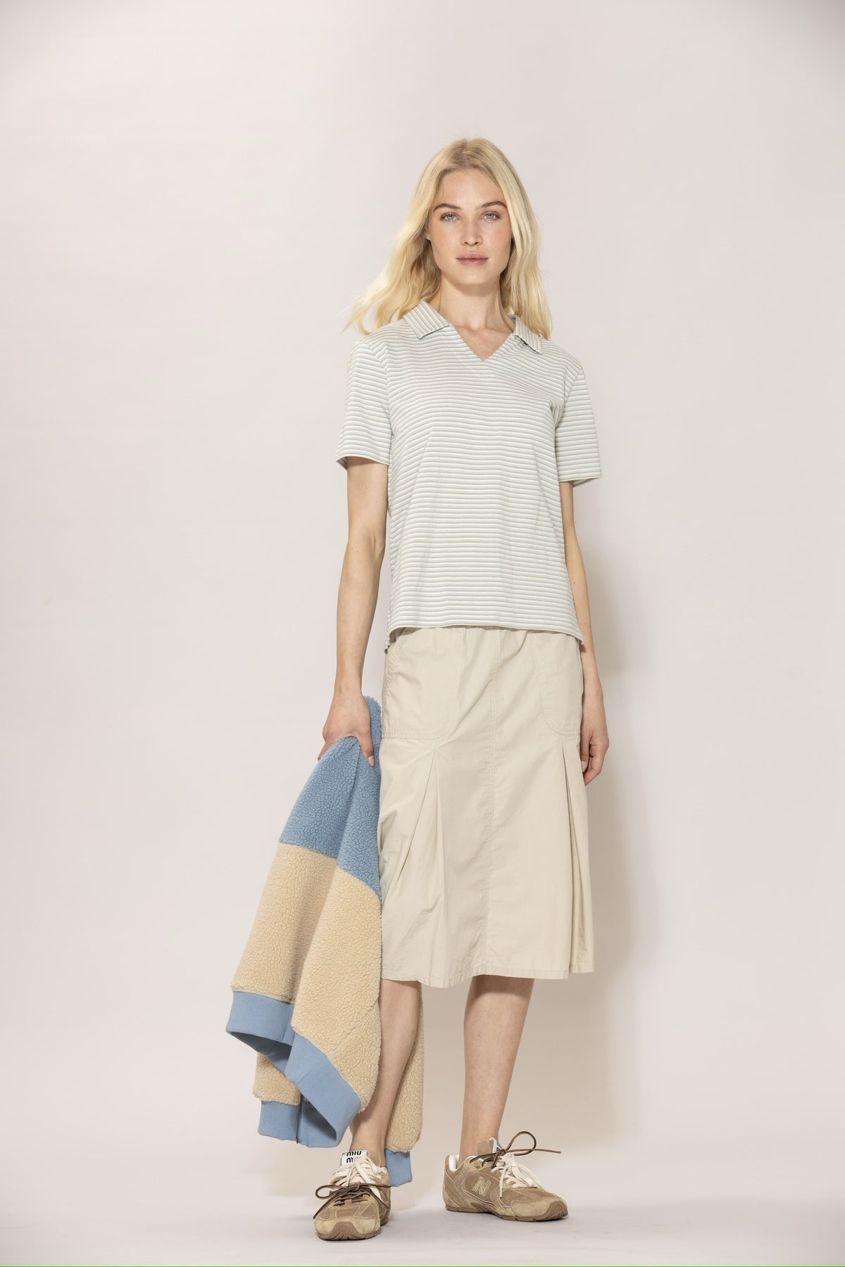 Linea poplin Skirt - Chalk
