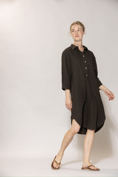 chalk linen dress Velvet Austen Linen Dress in Chalk XS / Chalk