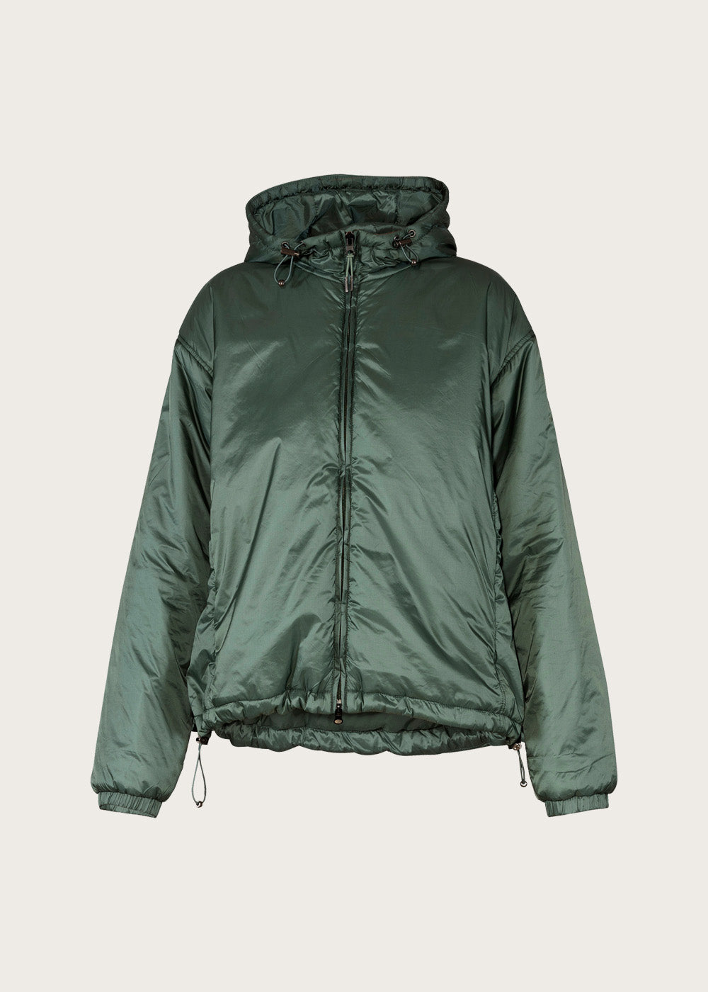 Magrethe Shiny Jacket - Evergreen