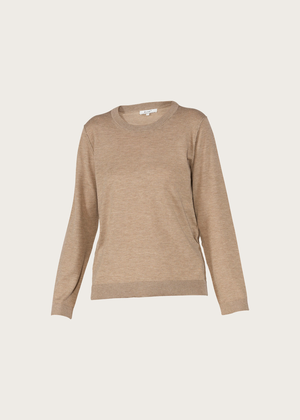 Malika Merino Blouse - Beige Melange