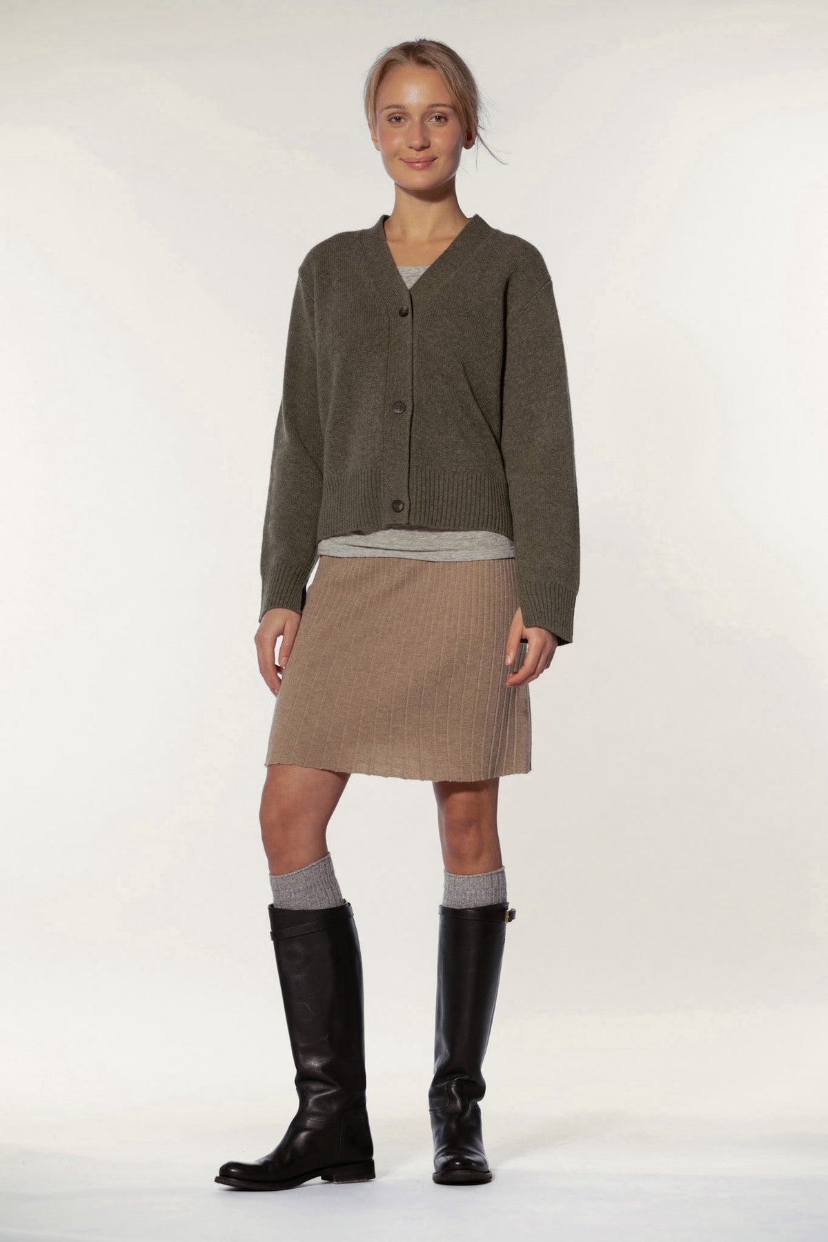 Malou Skirt - Beige Melange