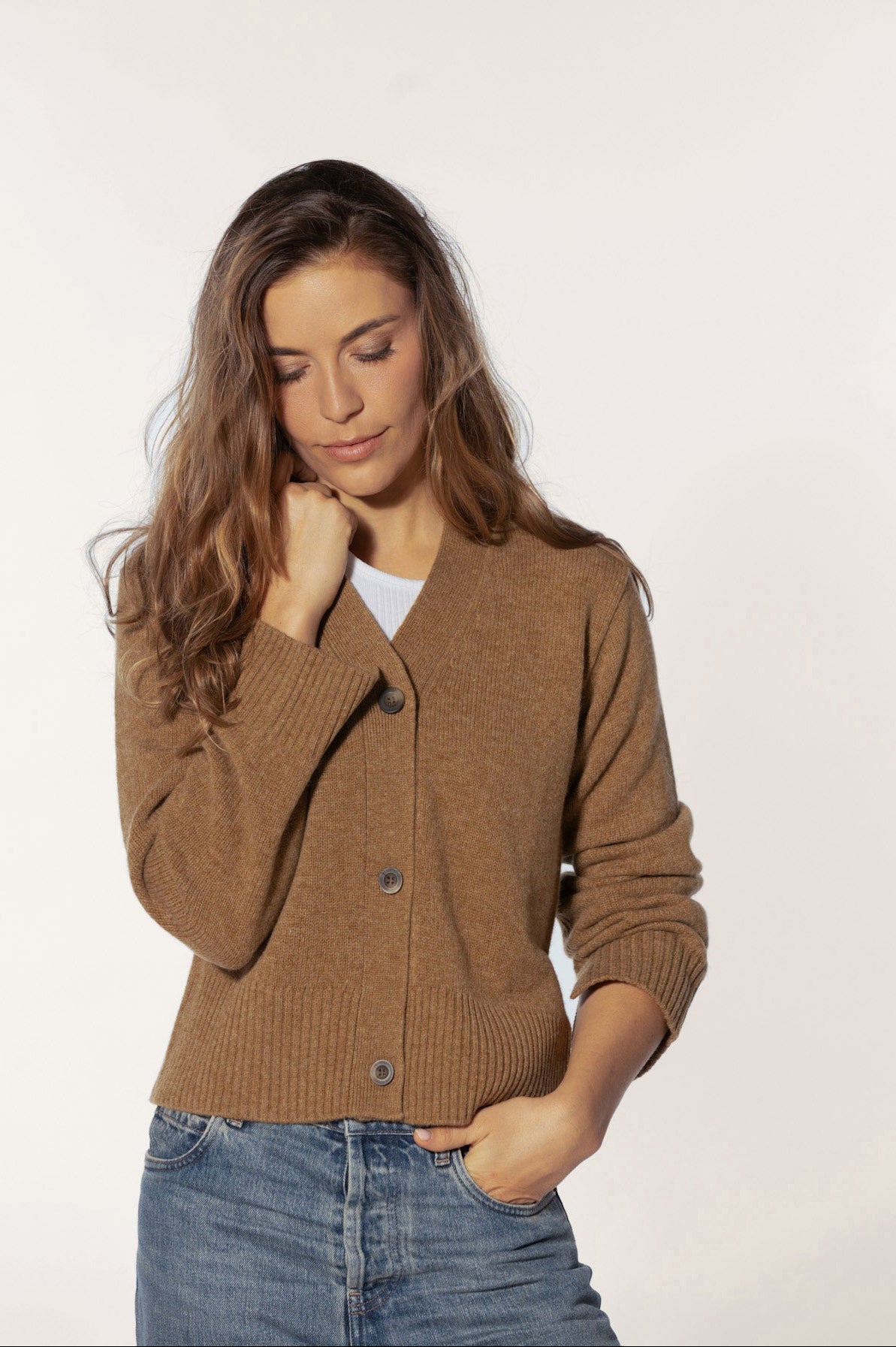Margit Cardigan - Walnut Melange
