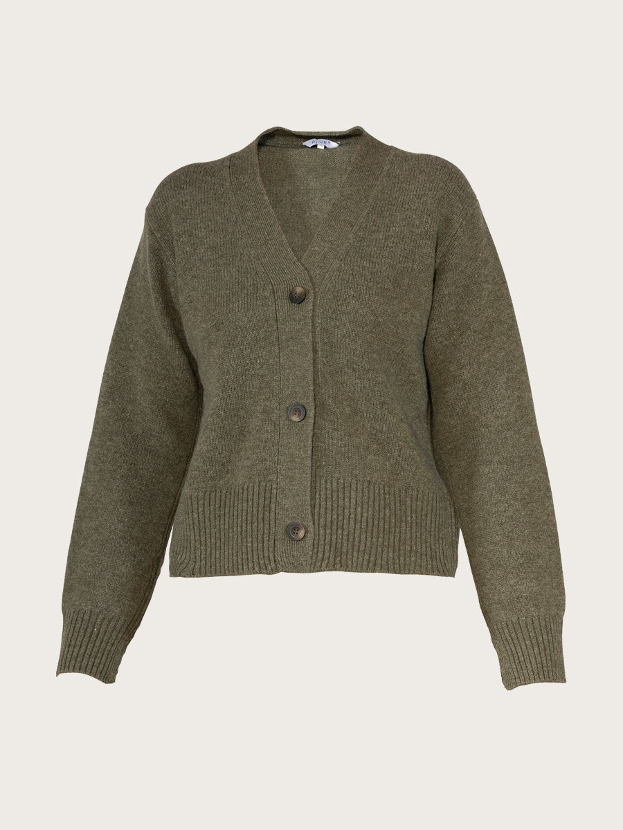 Margit Cardigan - Dusty Olive Melange