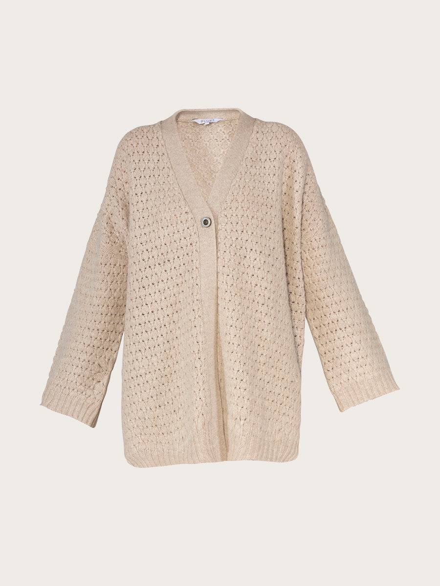 Megan Cardigan - Chalk Melange
