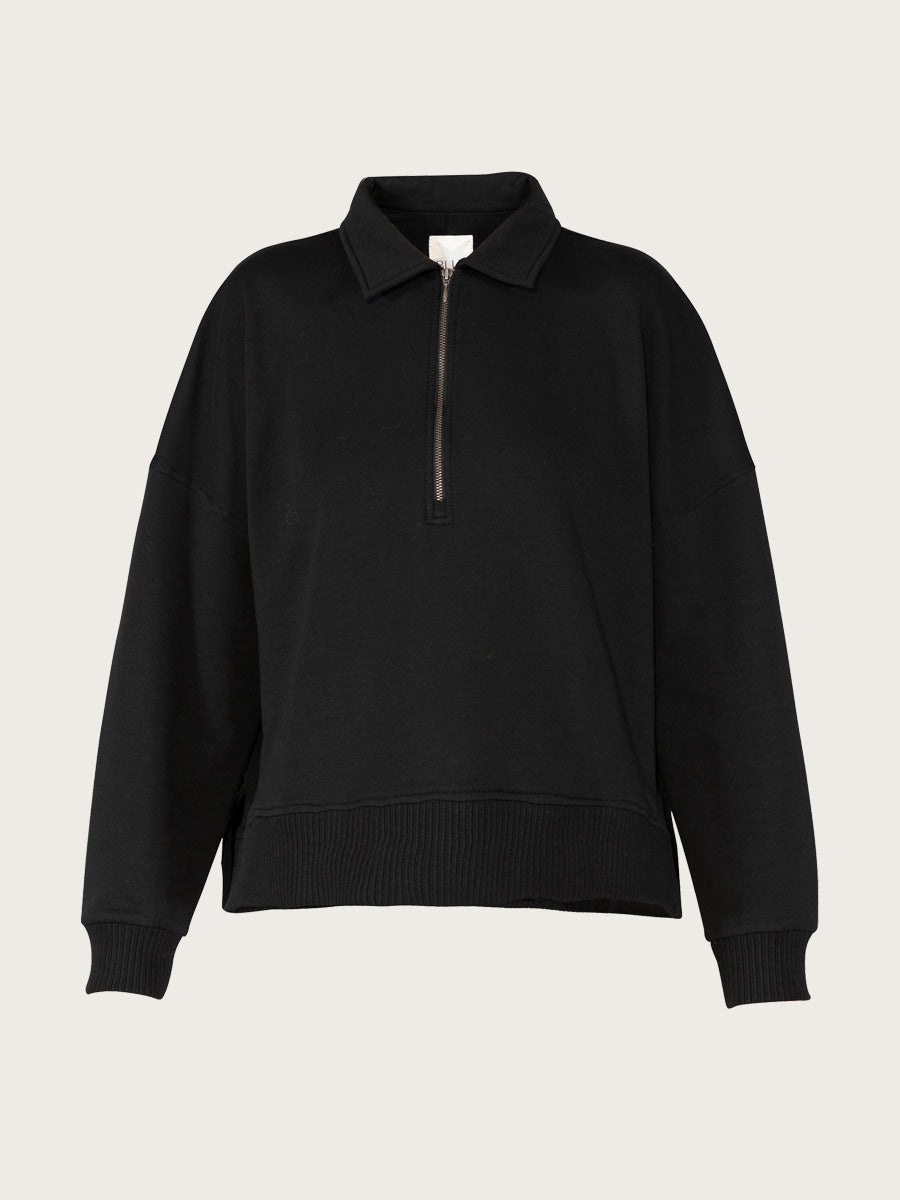 Nicole Zip Sweat - Black