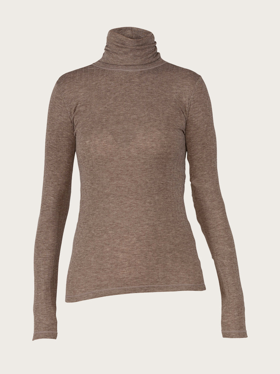 Margo Wool Blouse - Coffee Melange