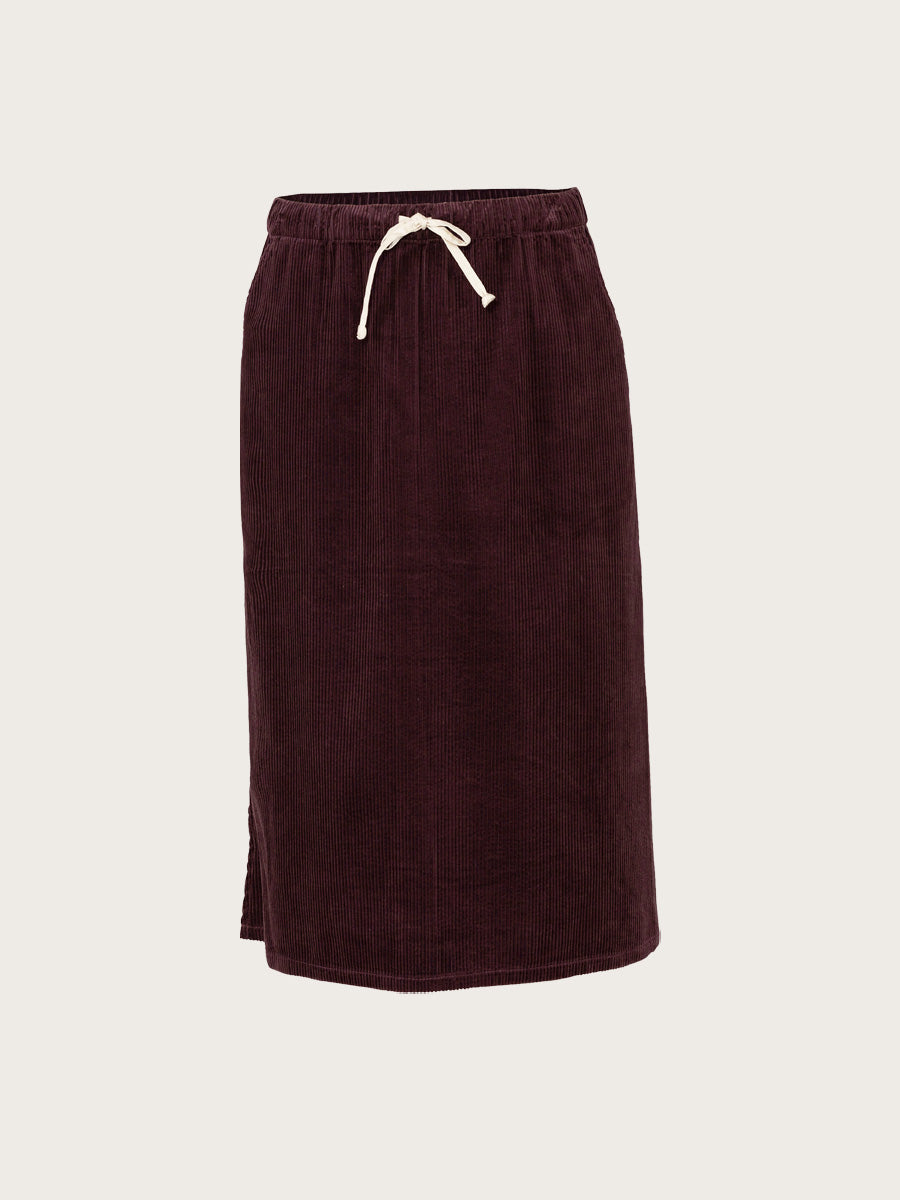 Maui Corduroy Skirt - Aubergine