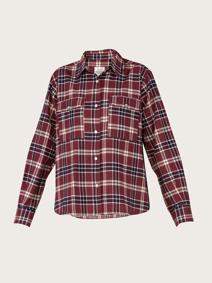 Minnie Check Shirt - Burgundy