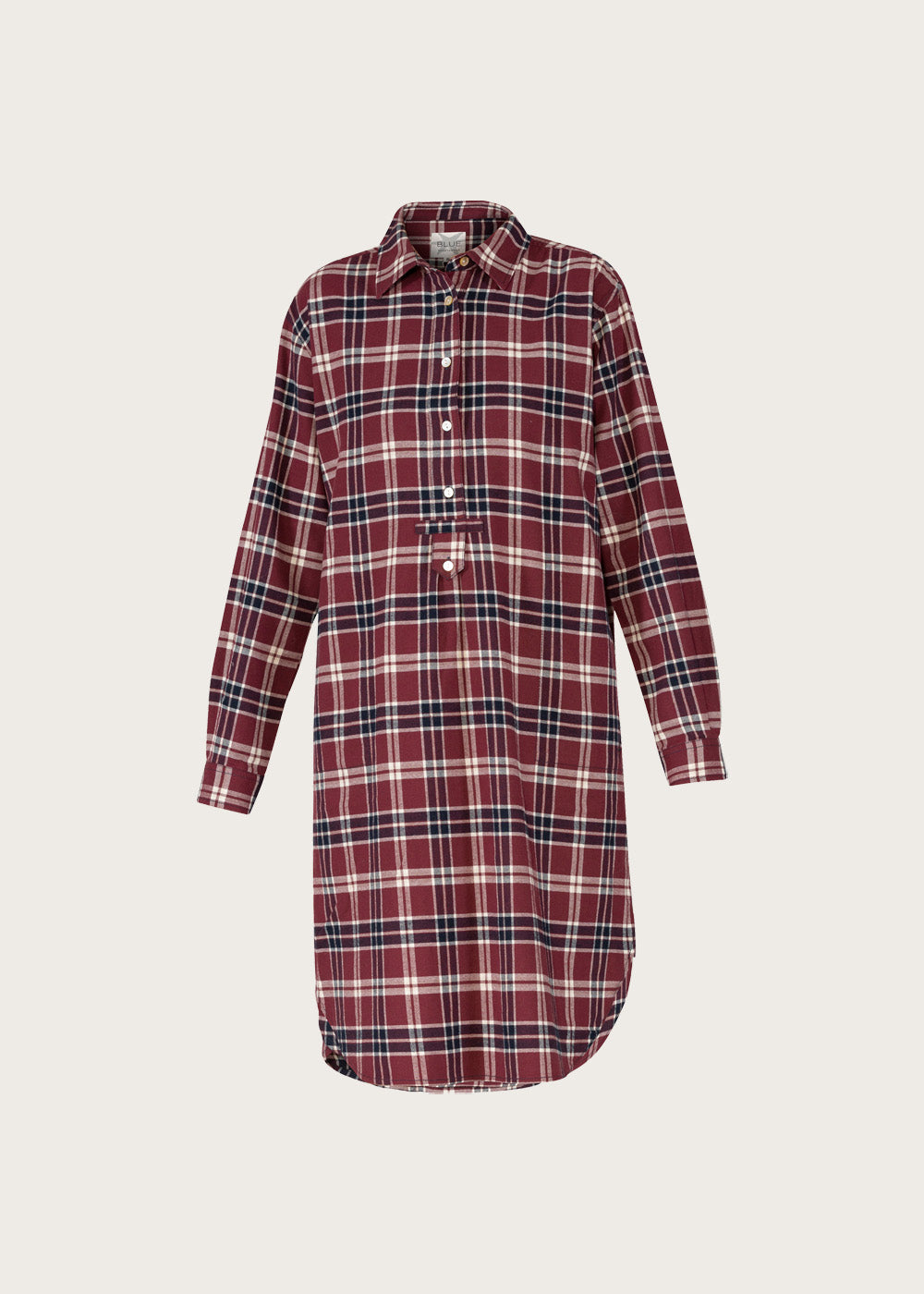 Mabel Check Dress - Burgundy