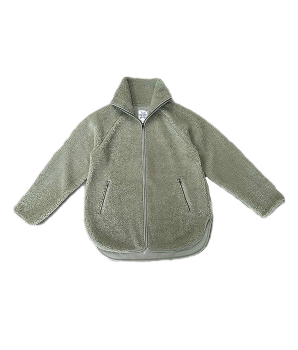 Aria Teddy Fleece Jacket - Palm green