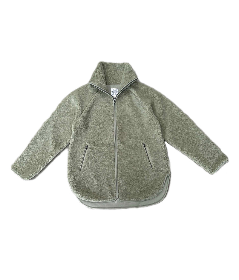 Aria Teddy Fleece Jacket - Palm green