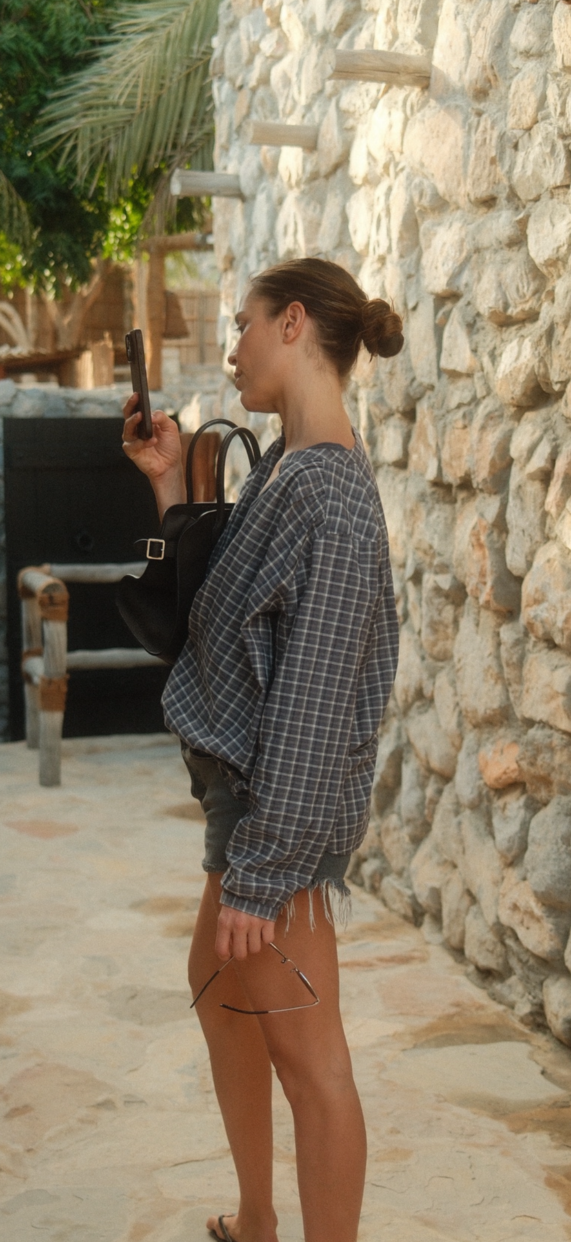Dalene Check Shirt - Dusty Navy Check