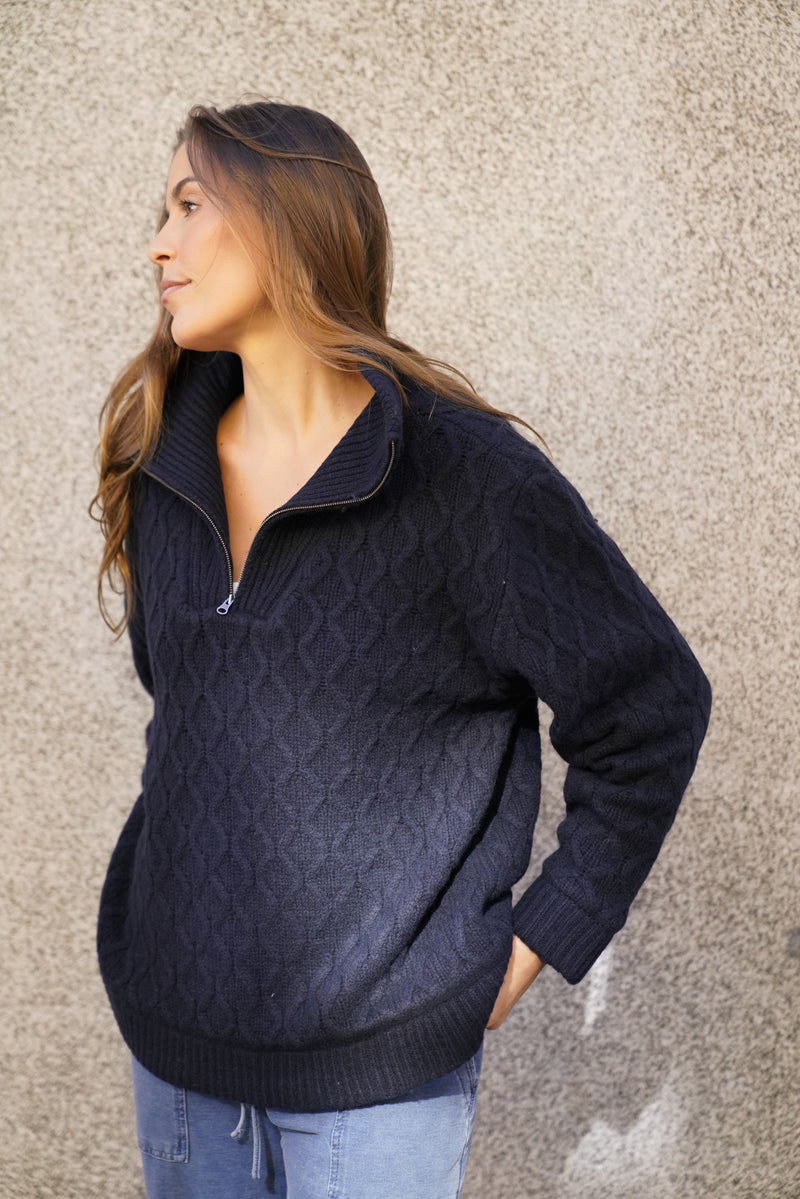 Frances Windbreaker - New Navy