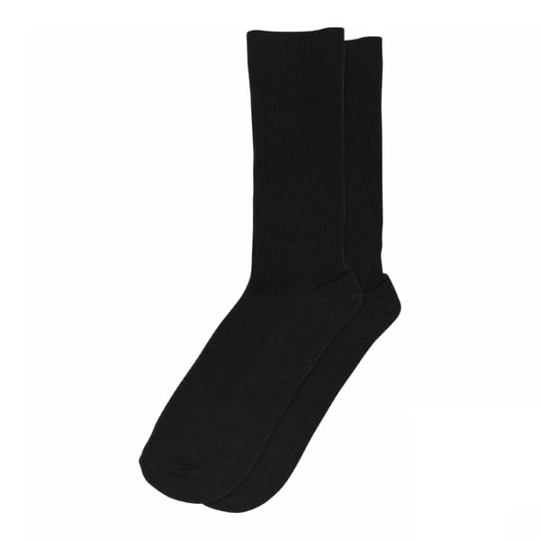 Fine Wool Rib Socks (12-50102-0491) - Grey Melange