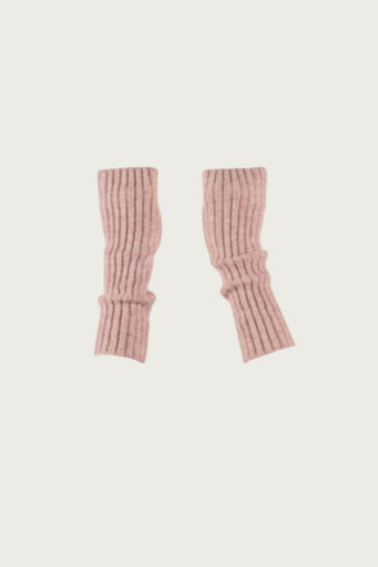 Frederikke Wool Wrist Warmers - Old Rose Melange