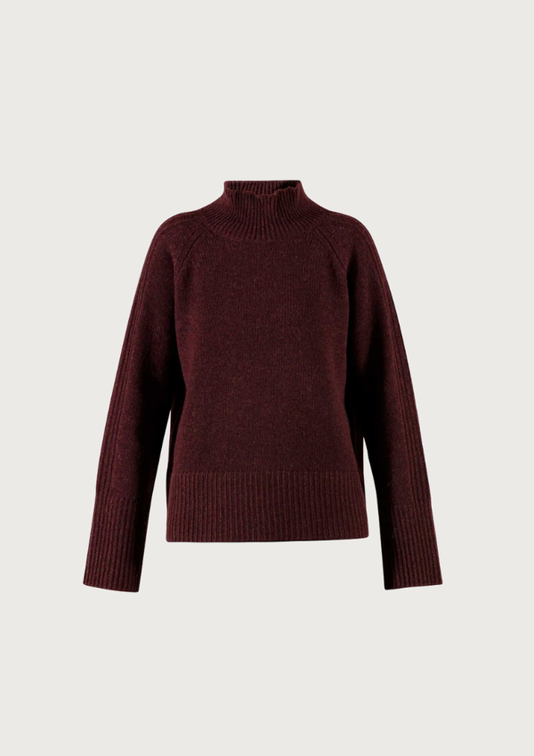 Cimmie Knit - Dark Cherry Melange