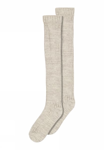 Megan Knee Socks (12-69508-0489) - Light Brown Melange