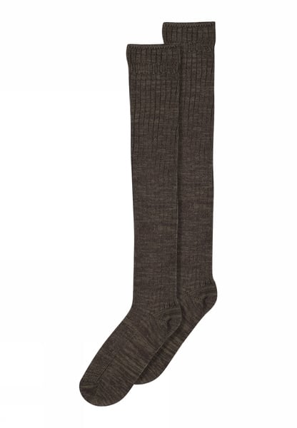 Megan Knee Socks (12-69508-0351) - Brown Melange