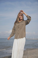 Carol Jersey Shirt - Dusty Brown