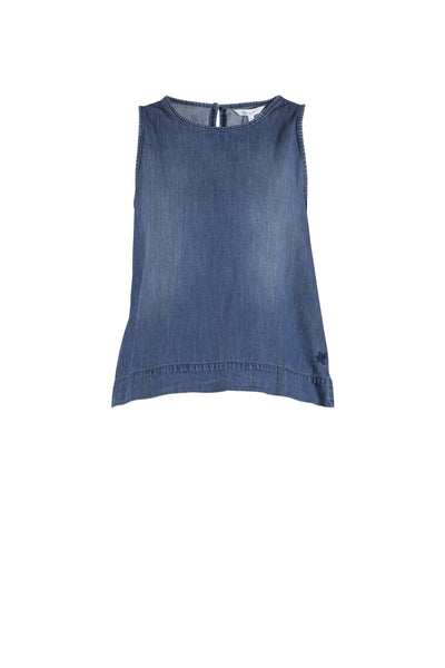 Lin tencel Top Denim Blue
