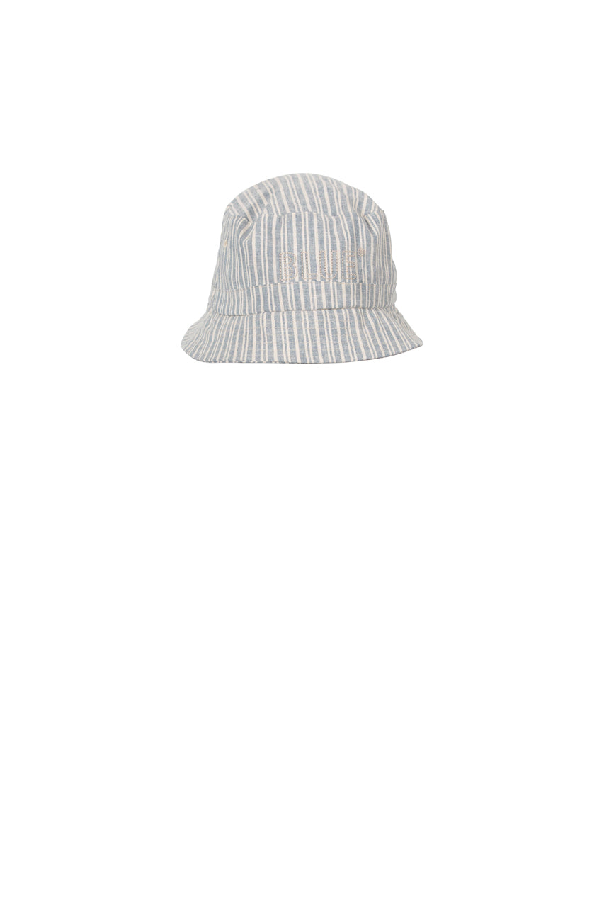 Abella Striped Bucket Hat - Iron Blue/Chalk