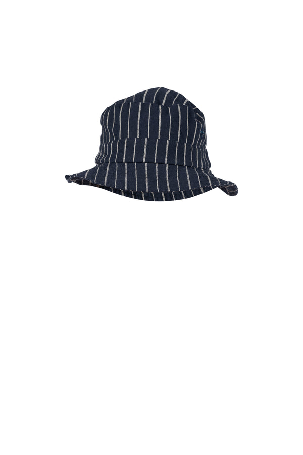 Abella striped Bucket Hat - New Navy w/Chalk