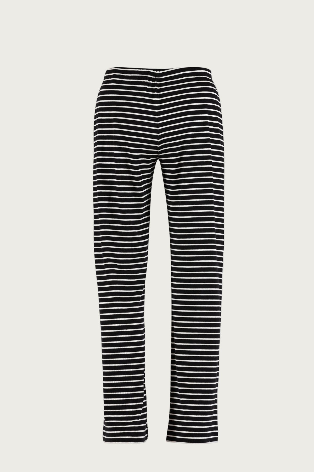 Alette Rib Pants - Black w/Ecru