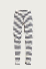 Alette Rib Pants - Ecru w/New Navy
