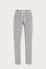 Alette Rib Pants - Ecru w/New Navy