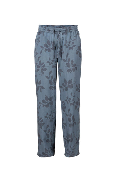 Anisette Flower Print Trousers - Iron Blue