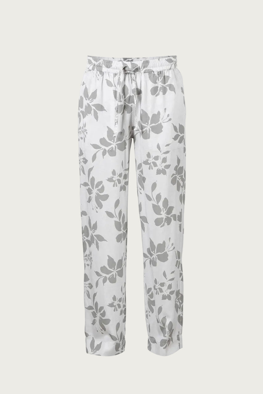 Anisette Flower Print Trousers - Ultimate Grey
