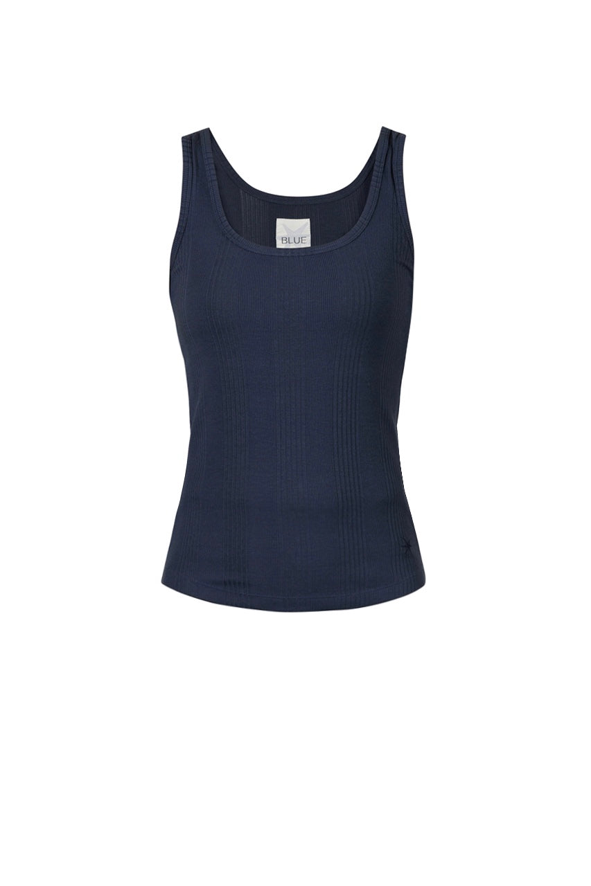 Annamay Rib Tank Top - New Navy